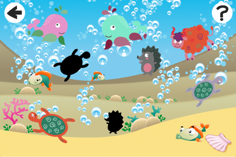 Animals of the Sea Shadow Game: Play and Learn shapes for Children screenshot 2