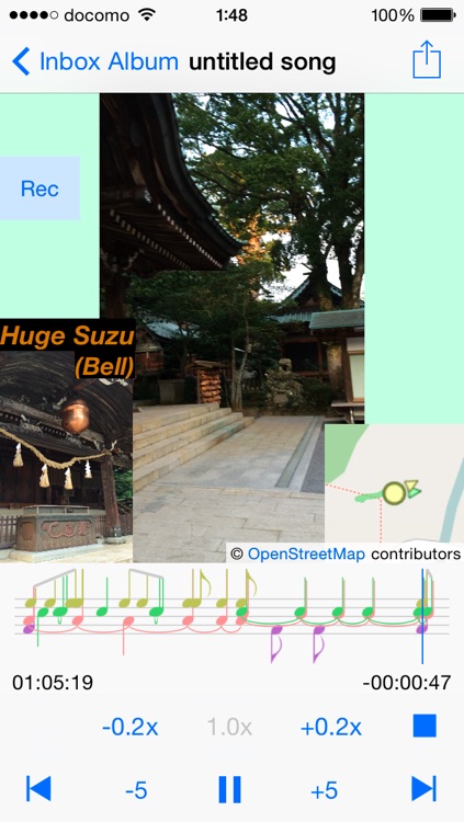 μ Rec - multimedia recorder and player (synchronize photo, video, audio, text, and location) with export & share function