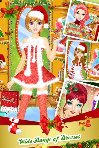 Christmas Salon - XMas Santa Girl Makeup and Dress up Game in Real 3D Winter Snowfall screenshot 2