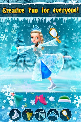 My Ice Skating Snow Princesses Dress Up Game - Free App screenshot 4