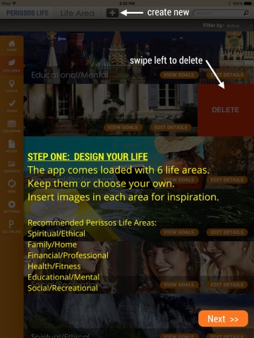 Perissos Life App with Marty Hale - Design Your Life Plan and Achieve Your Goals. screenshot 2