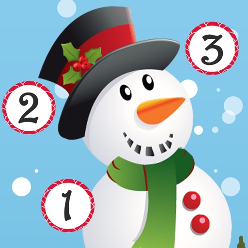 A Christmas Counting Game for Children: Learn to Count the Numbers with Santa Claus Icon