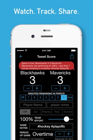 Tweet Score - Scorekeeper Scoreboard for Football Basketball Soccer Hockey screenshot 4