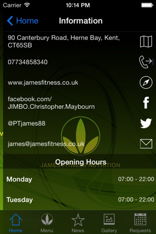 James Fitness Nutrition screenshot 3