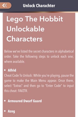Guide + Cheats for Lego The Hobbit - Character,levels & Achievements screenshot 2