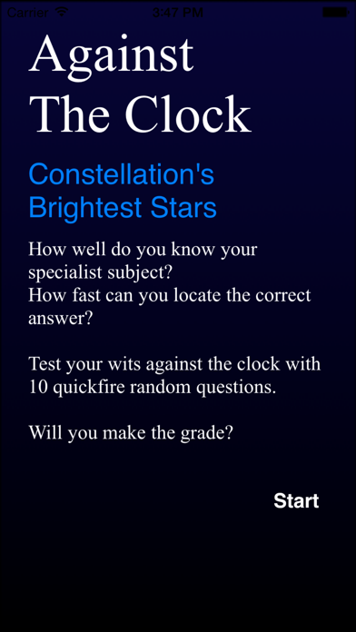 How to cancel & delete Against The Clock - Constellation's Brightest Stars from iphone & ipad 1