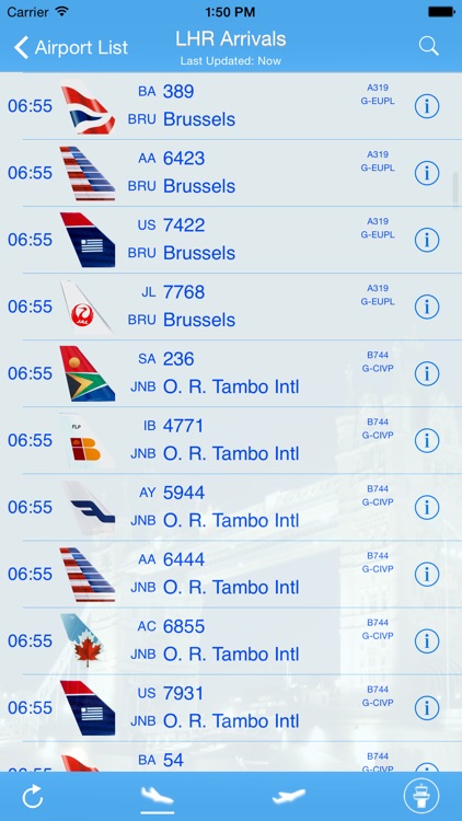 London Heathrow iPlane Flight Information