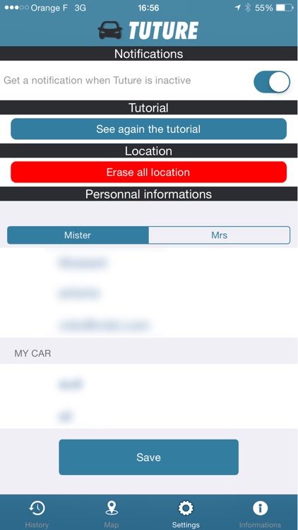 Tuture - Find your car automatically with no accessories