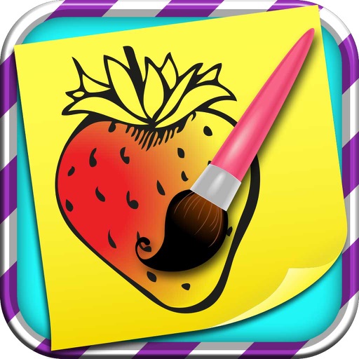 Color The Fruits - Coloring artbook for preschools kids iOS App