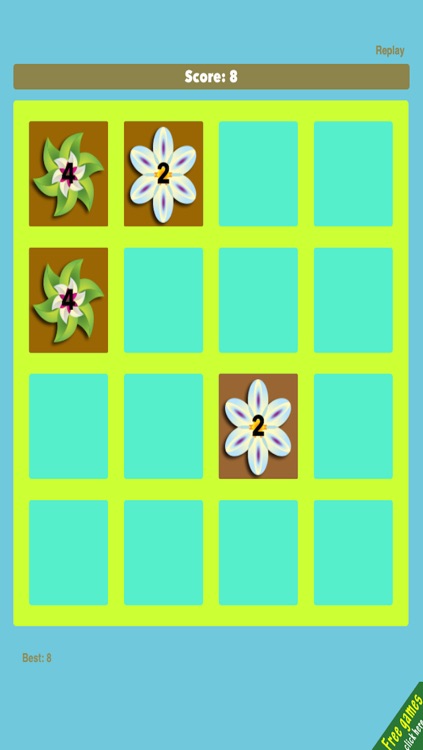 Flowers 2048 FREE - Pretty Sliding Puzzle Game