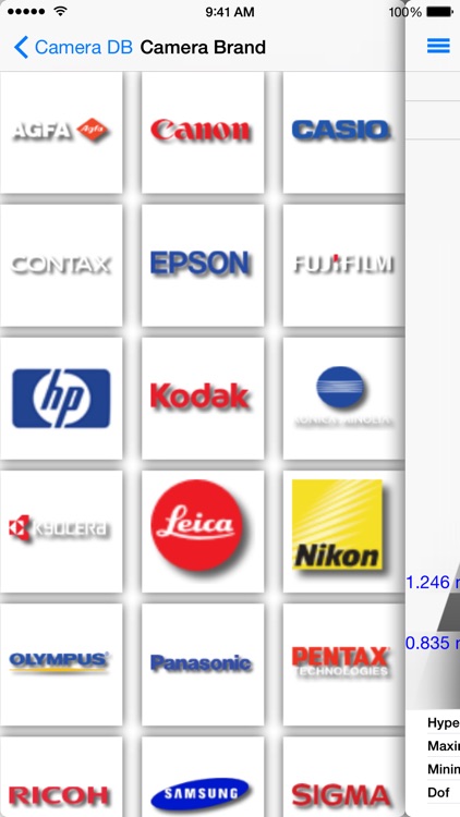 Dof Calculator & Camera DB by iPhoneAppDev screenshot-4