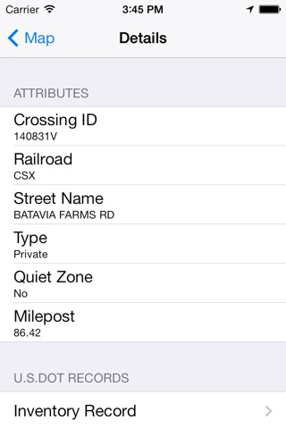Rail Crossing Locator screenshot 2