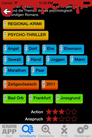 Krimi-App screenshot 2