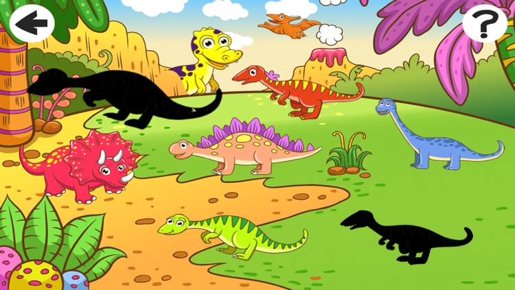 Animated Dino-saur Games For Baby & Kids: Colour-ing Book & Shadow Puzzle