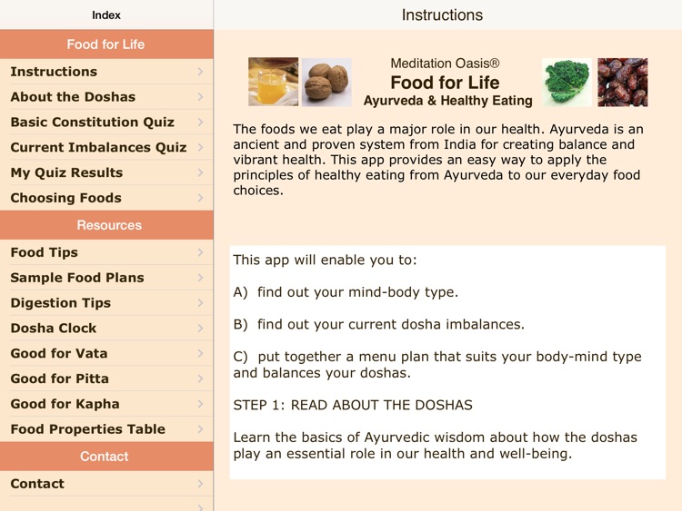 Dosha Diet: Ayurveda Food Planner