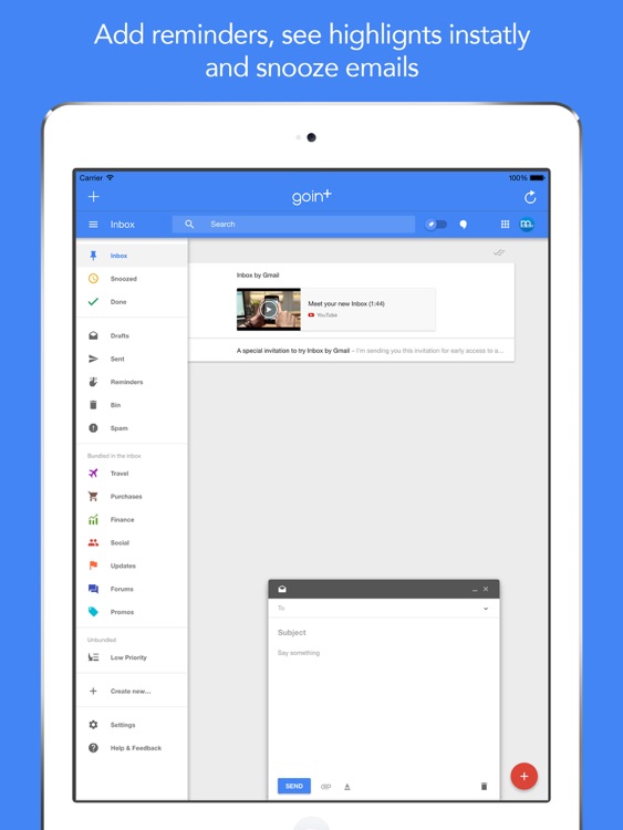 GoIn+ for Google Inbox: for iPad screenshot-3