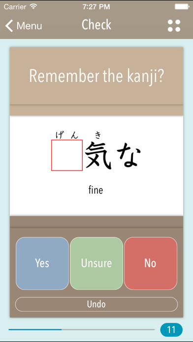 GENKI Kanji Cards- Learning Basic Kanji through Vocabulary Screenshot 4