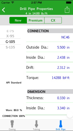 Oil Well PIPES Strengths Table(圖3)-速報App