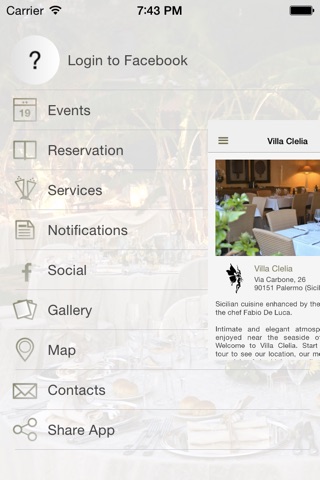 Villa Clelia - Restaurant screenshot 3