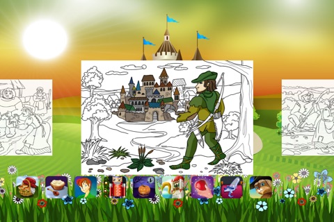 Robin Hood and execution. Coloring book for children screenshot 3