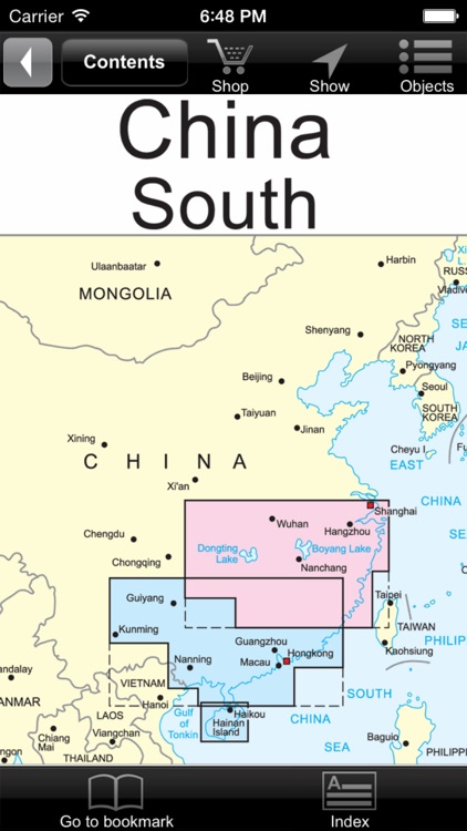 China: South. Tourist map.