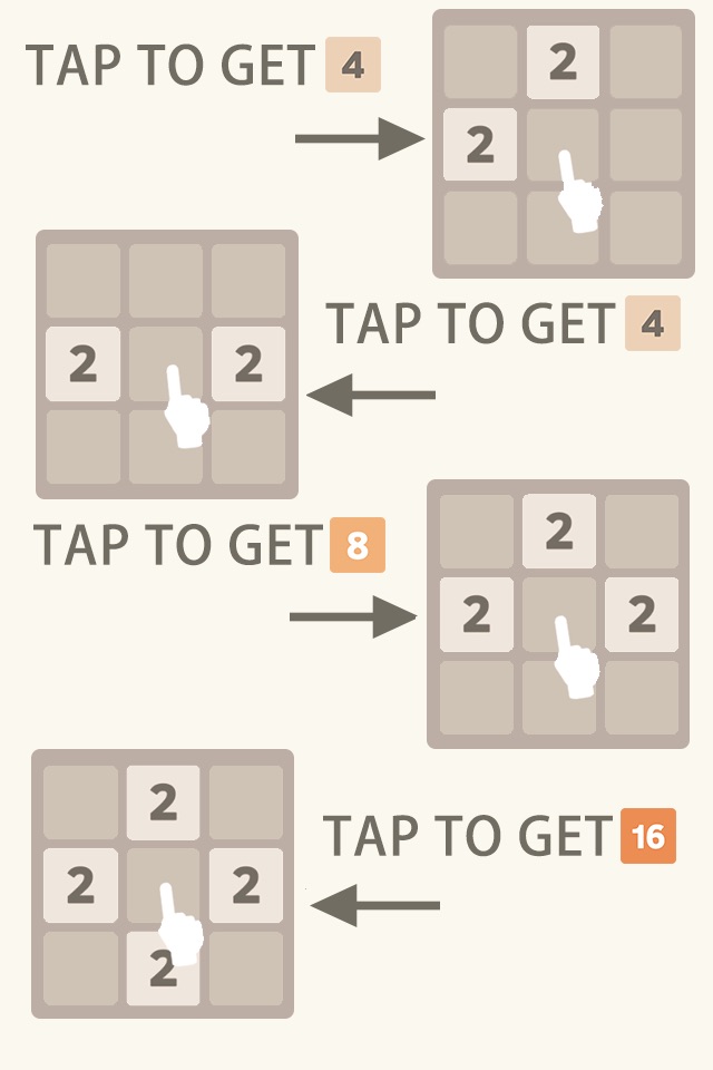 Just Get 2048 - A Simple Puzzle Game ! screenshot 3