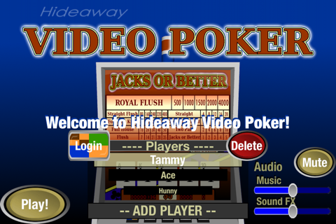 Hideaway Video Poker screenshot 2