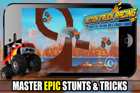 Action Truck Racing FREE - Monster Nitro Stunt Destruction HD screenshot 2