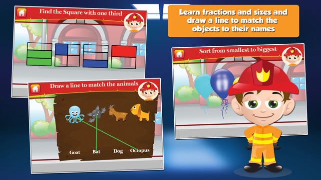 Fire Fighter Kid Goes to School: First Grade Learning Games(圖4)-速報App