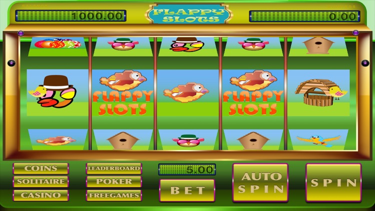 Flappy Slots - Bird Casino Presents: Slots, Poker And Solitaire