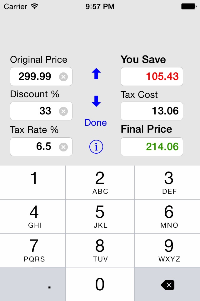 Sale Calculator Price w/ Tax & Clearance Discounts screenshot 3