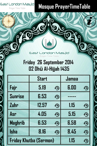 East London Masjid Prayer Time Table screenshot 2