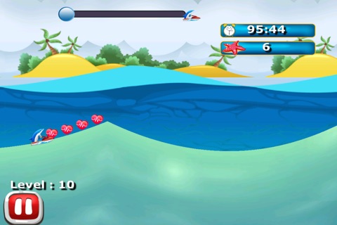 Dolphin Jet Skier Run - Fun Wave Surfer Rider Free screenshot 3