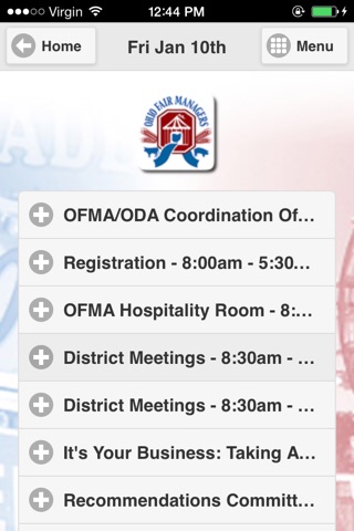 OFMA Convention Schedule 2015 screenshot 2