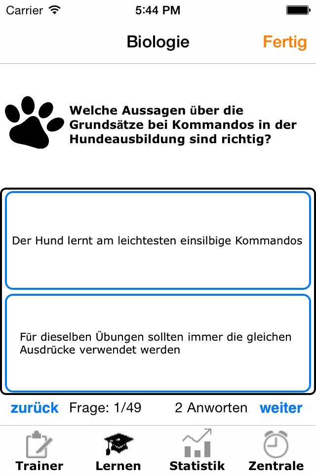 Sachkunde Trainer Landeshundegesetz screenshot 4
