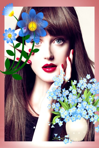 Flower Stickers-photo frame free make wonderful flower world screenshot 3