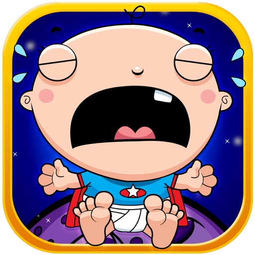 Super Hero Baby Boy in Space - Galaxy Falling Meteors Avoider PRO iOS App