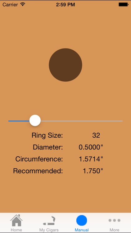 cigar ring size