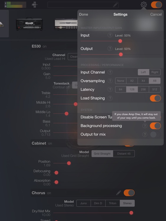 Amp ONE - Guitar amps and effects processor based on connection of the circuit simulation and machine learning