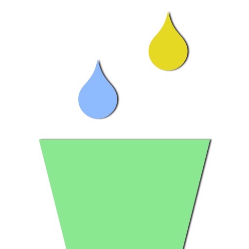 Collect Colorful Raindrop With Glass Cup at Finger Tip iOS App