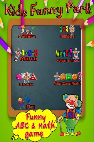 ABC Funny Park Games - Letters, Numbers, Match, Shape, IQ, EQ and Flag Game for Kids screenshot 2