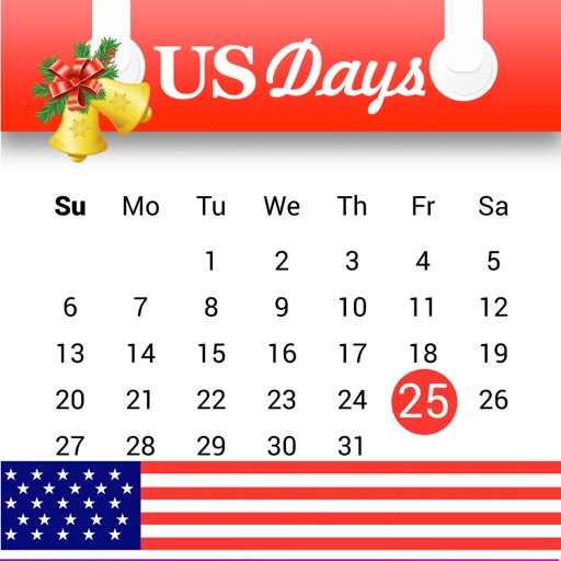 US Days - Remind holidays, special days, countdown to next event Icon