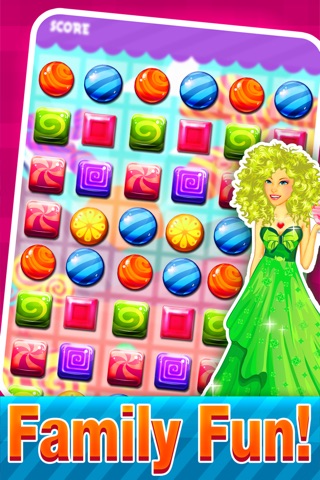 Candy Best Match-3 - Puzzle adventure in juicy fruit land free screenshot 2