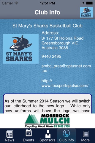St Mary's Sharks Basketball Club screenshot 4