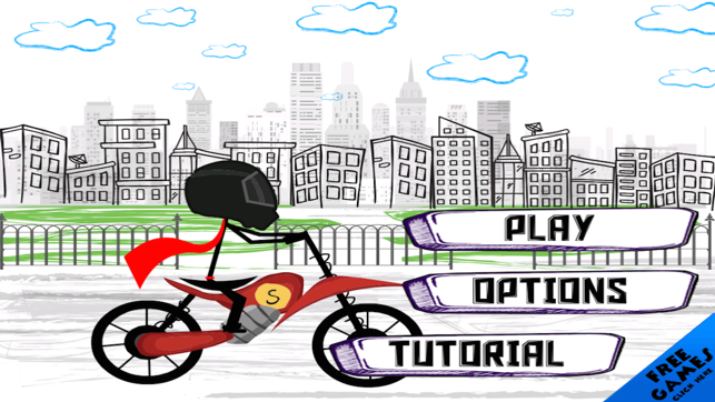 Stickman Line Biker Racer: Run and Fly T