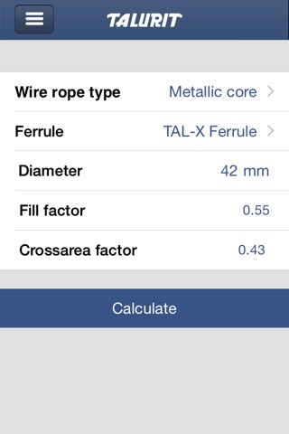 TALURIT Splicing Calculator screenshot 3