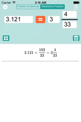 Fraction to Decimal and Vice Versa Calculator screenshot 4