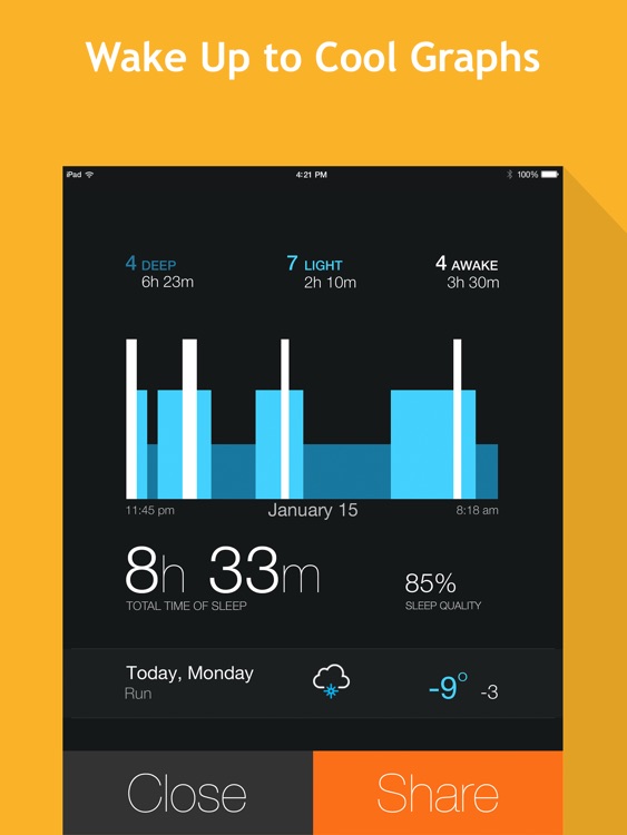 Smart Alarm Clock HD: sleep cycles and night sounds recording