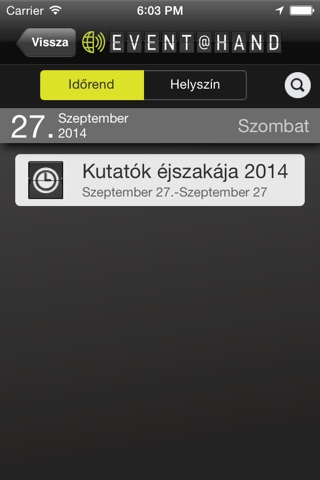 Kutatók Éjszakája 2014 EVENT@HAND screenshot 2