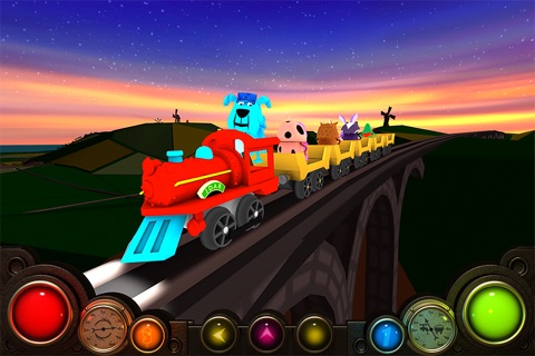 Sunset Train 3D - top fun railroad simulator game for kids screenshot 2